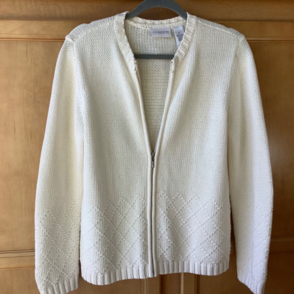 CLASSIC LIZ CLAIBORNE COTTON CARDIGAN - Picture 2 of 8